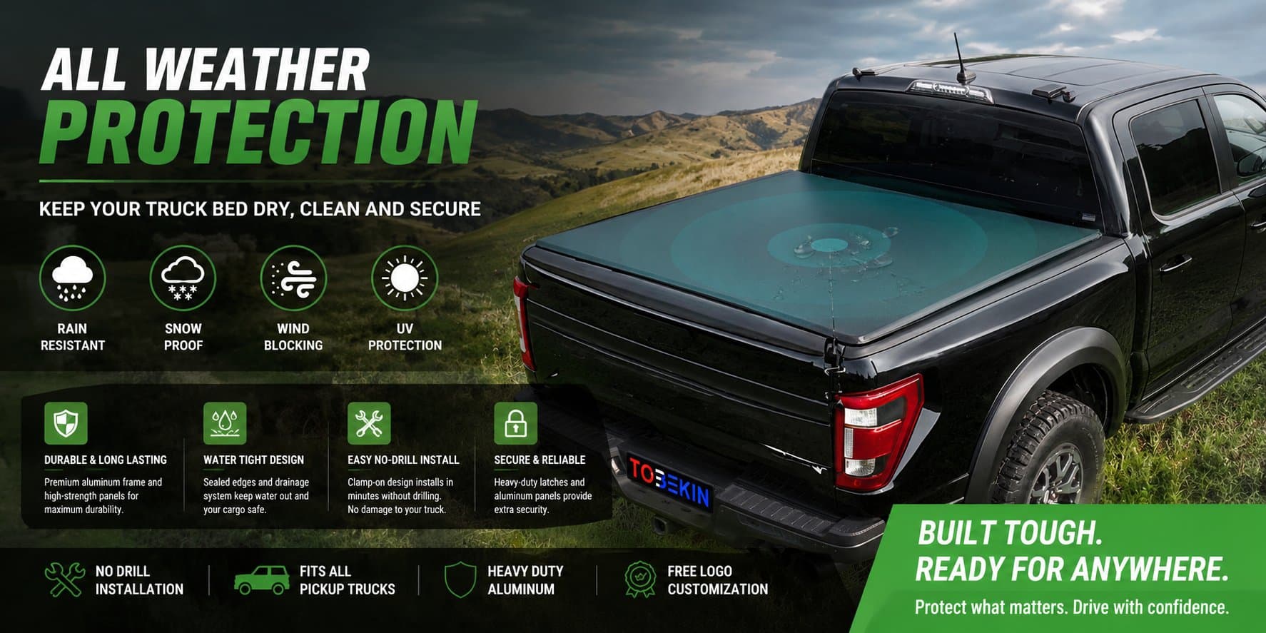 All Weather Protection - TOBEKIN Tonneau Covers